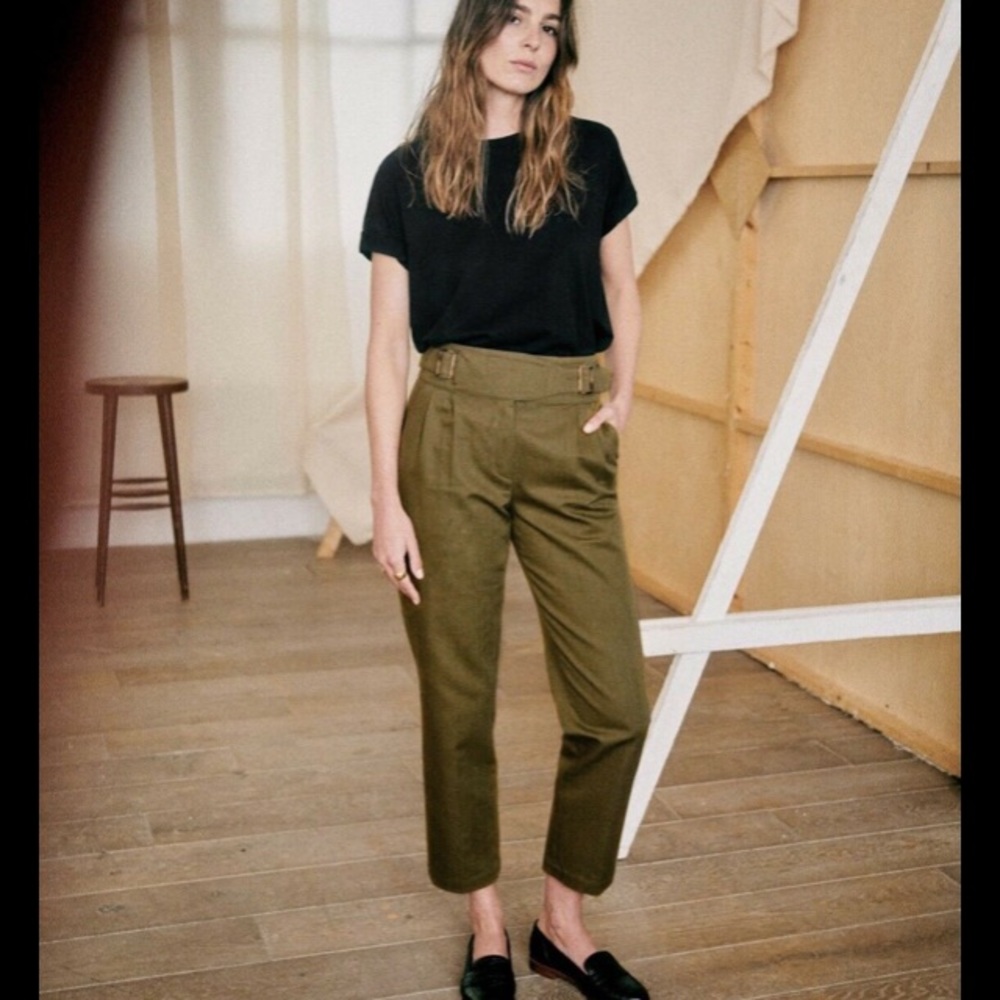 Sezane Pantalon Francky  - Khaki